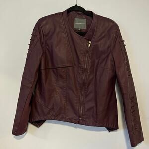 Burgundy‎ Kate & Mallory Vegan "Leather" Jacket | (Women's L)